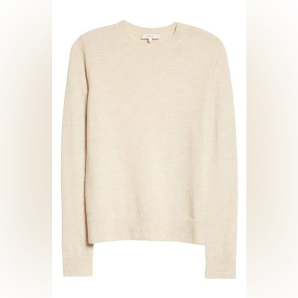 Vince Cashmere & Wool Sweaters Easy Fit Crewneck Light Beige EUC Size - M - Picture 6 of 11